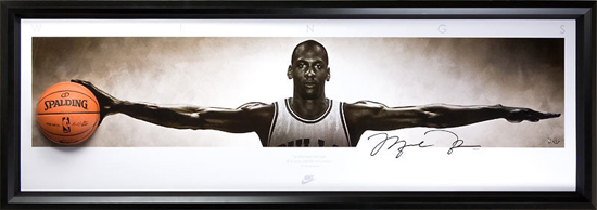 Upper Deck Authenticated Slam Dunk Gift Guide Featuring Michael Jordan Autograph Wings Breaking Through