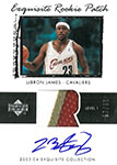Upper Deck LeBron James Exquisite Collection Autograph Rookie Card