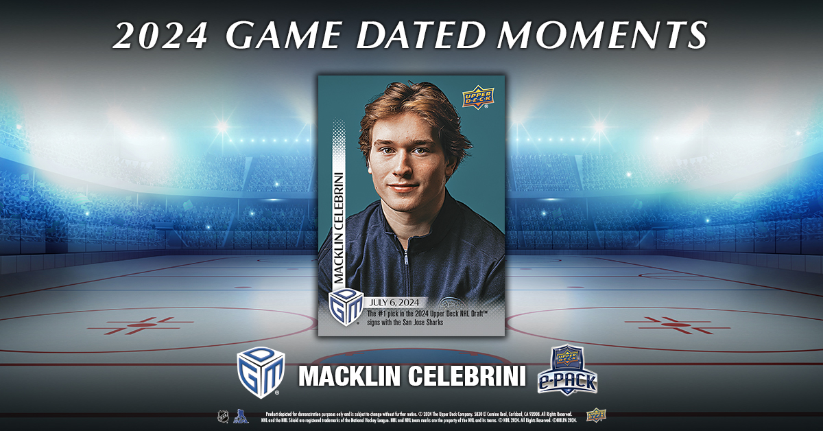 UPPER DECK ANNOUNCES EXCLUSIVE AUTOGRAPH TRADING CARD DEAL WITH NUMBER ONE OVERALL 2024 NHL DRAFT PICK MACKLIN CELEBRINI