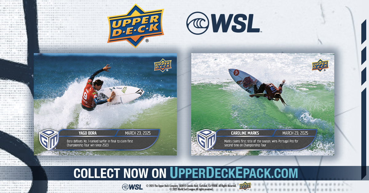 UPPER DECK SIGNS NEW MULTIYEAR TRADING CARD DEAL WITH WORLD SURF LEAGUE (WSL)