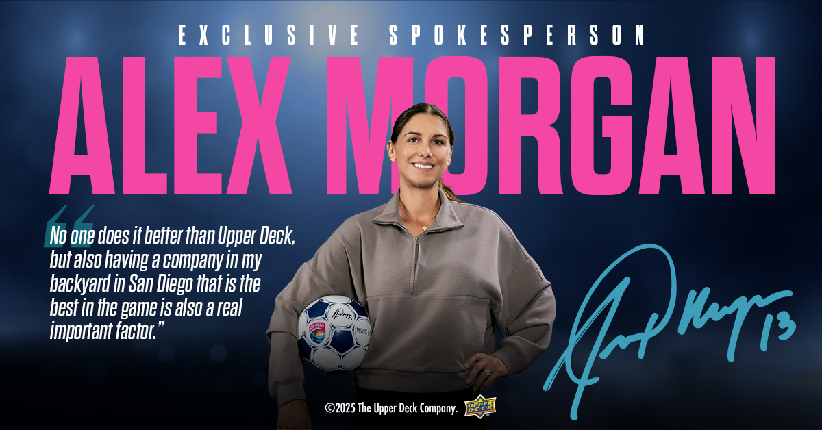 UPPER DECK SIGNS GLOBAL SOCCER STAR ALEX MORGAN AS EXCLUSIVE SPOKESPERSON