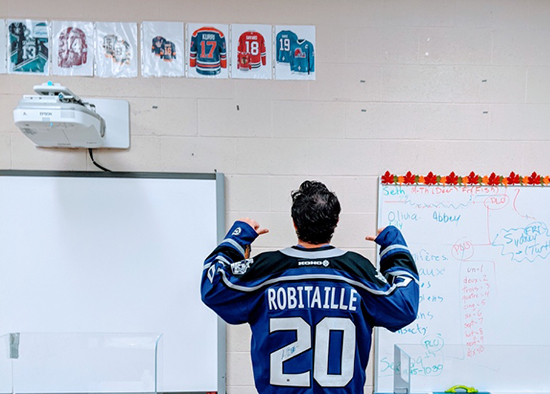 james samson hockey teacher 100 day party robitaille