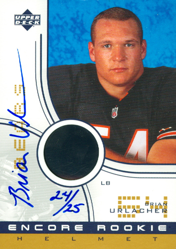 2000-Encore-Authentic-Autographed-Helmet-Rookie-Brian-Urlacher-Upper-Deck-signed