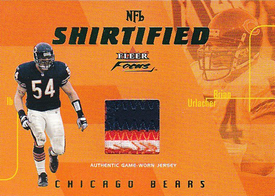 2003-Fleer-Focus-Shirtified-Brian-Urlacher-Patch-Card