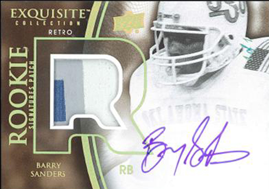 2011-Upper-Deck-Exquisite-Football-Retro-Rookie-Auto-Patch-Barry-Sanders