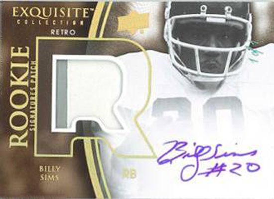 2011-Upper-Deck-Exquisite-Football-Retro-Rookie-Auto-Patch-Billy-Sims