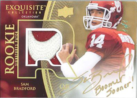 2011-Upper-Deck-Exquisite-Football-Rookie-Signature-Patch-Sam-Bradford