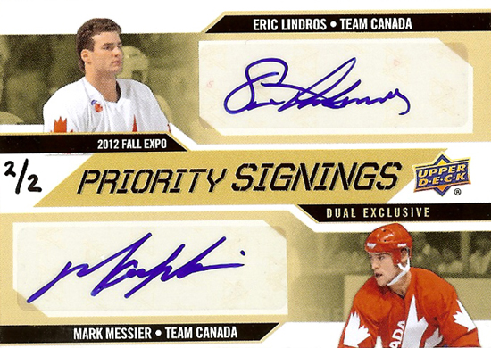 2013-National-Sports-Collectors-Convention-Diamond-Club-Event-Eric-Lindros-Mark-Messier-Autograph