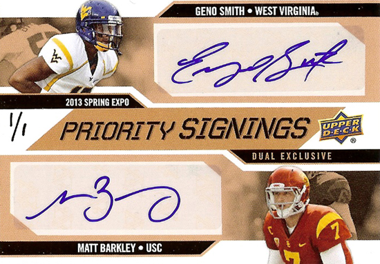 2013-National-Sports-Collectors-Convention-Diamond-Club-Event-Geno-Smith-Matt-Barkley-Autograph