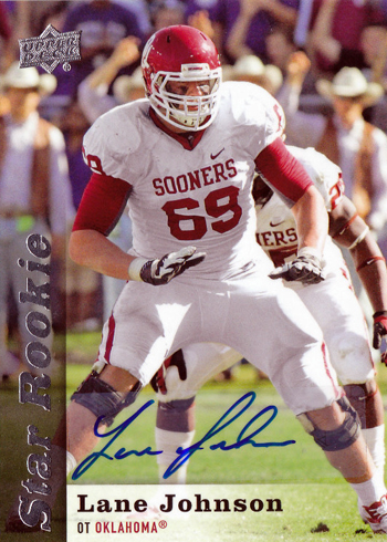 2013-Upper-Deck-Football-Autograph-Star-Rookie-Lane-Johnson