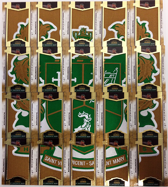 2014-15-Upper-Deck-Letterman-Basketball-Team-Logo-Patch-Puzzle-LeBron-James-St-Vincent-St-Mary