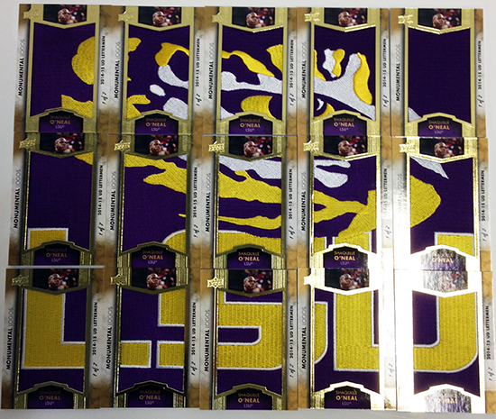 2014-15-Upper-Deck-Letterman-Basketball-Team-Logo-Patch-Puzzle-Shaq-O-Neal-LSU
