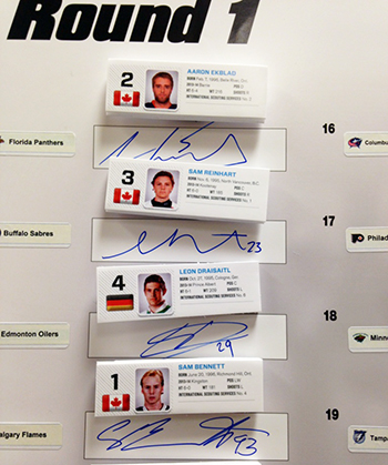 2014-NHL-Draft-Upper-Deck-Gauntlet-Board-1st-Look-Top-Four-Picks-Autographs