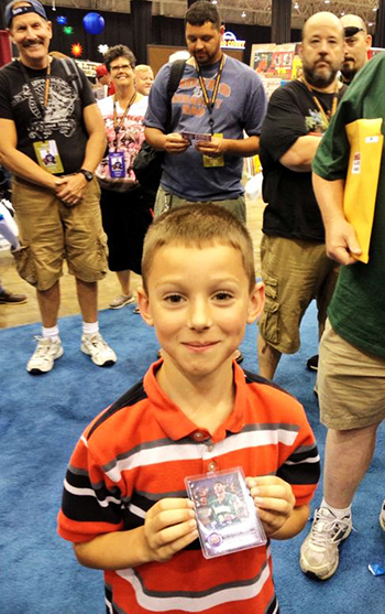 2014-National-Sports-Collectors-Convention-Upper-Deck-Autographs-LeBron-James-Kids-Exciting-Moment-First