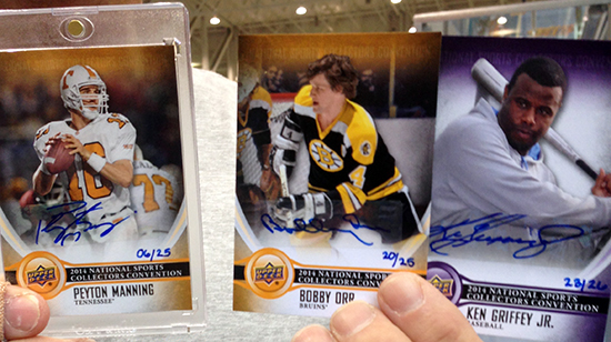 2014-National-Sports-Collectors-Convention-Upper-Deck-Autographs-Manning-Orr-Griffey-Jr