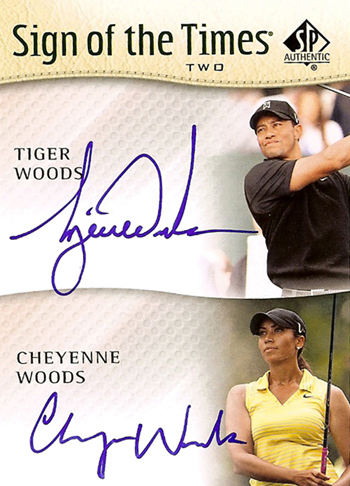 2014-SP-Authentic-Golf-Tiger-Cheyenne-Woods-Dual-Sign-of-the-Times