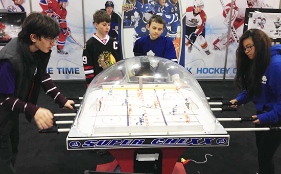 2014-Spring-Expo-Upper-Deck-Booth-Kids-Promotion-Bubble-Hockey