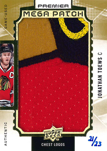 2016-17-nhl-upper-deck-premier-mega-patch-chest-logos-jonathan-toews