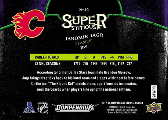 2017-18-Upper-Deck-Compendium-Superstitious-Stuperstition-S14-Jaromir-Jagr-Back