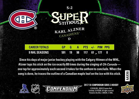 2017-18-Upper-Deck-Compendium-Superstitious-Stuperstition-S2-Karl-Alzner-Back