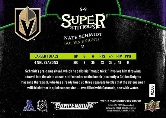 2017-18-Upper-Deck-Compendium-Superstitious-Stuperstition-S9-Nate-Schmidt-Back