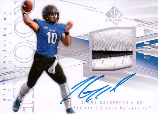 best rookie cards of jimmy garoppolo quarterback new england patriots