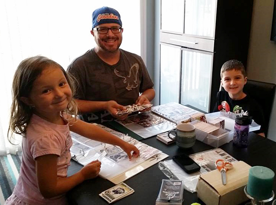 chris read canadian dad hockey hobby collect upper deck cards