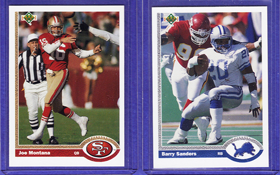 Collecting-Full-Circle-Blog-Story-Jeremy-St-Louis-Upper-Deck-1991-Joe-Montana-Barry-Sanders-Football-Promo-Card