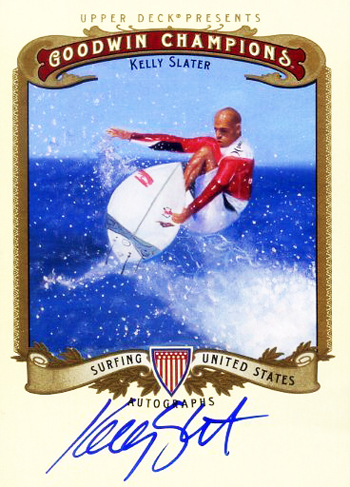 K Grif Kelly Slater サイン入りデッキ Surfing Legend Kelly Slater Finds His Way Into New Upper Deck