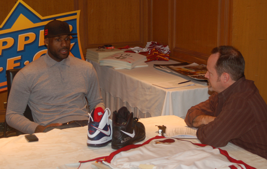 lebron signing autographs