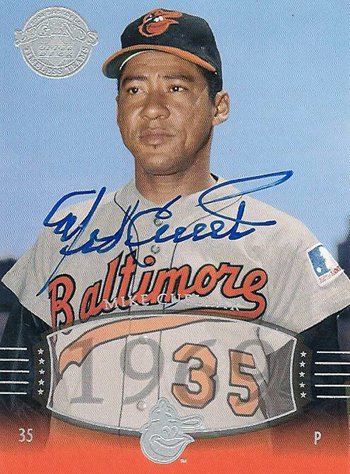 MLB-Mike-Cuellar-Pasttime-Pennants-Upper-Deck-Autograph-Card