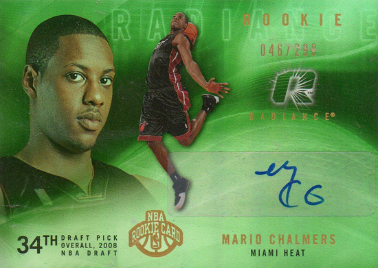 Miami-Heat-2008-2009-Upper-Deck-Radiance-Autograph-Rookie-Mario-Chalmers