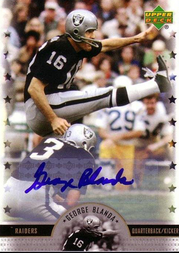 NFL-George-Blanda-Upper-Deck-Legends-Autograph-Card
