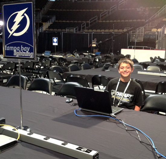 Sal-Cerilli-Upper-Deck-Draft-Runner-NHL-At-Table Tampa Bay Lightning Table