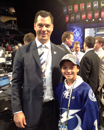 Sal-Cerilli-Upper-Deck-Draft-Runner-NHL-Bill-Guerin Draft runner meets Bill Guerin