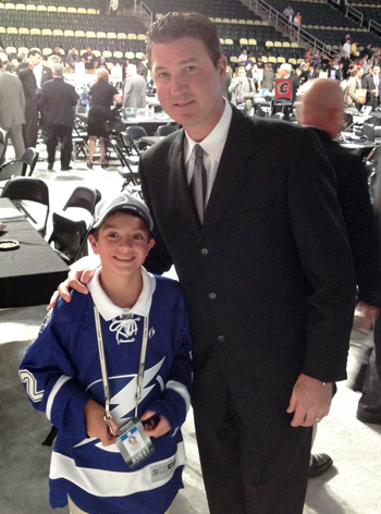 Sal-Cerilli-Upper-Deck-Draft-Runner-NHL-Mario-Lemieux Pittsburgh Penguins Legend Mario Lemieux with Draft Runner