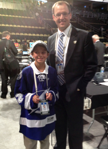 Sal-Cerilli-Upper-Deck-Draft-Runner-NHL-Pittsburgh-Penguins-Coach-Dan-Bylsma Draft Runner with Pittsburgh Penguins coach