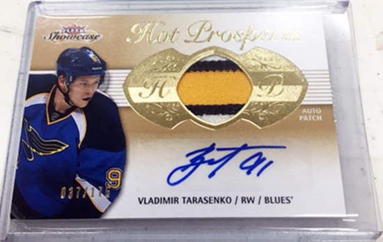 Upper-Deck-Fleer-Showcase-Autograph-Patch-Vladimir-Tarasenko