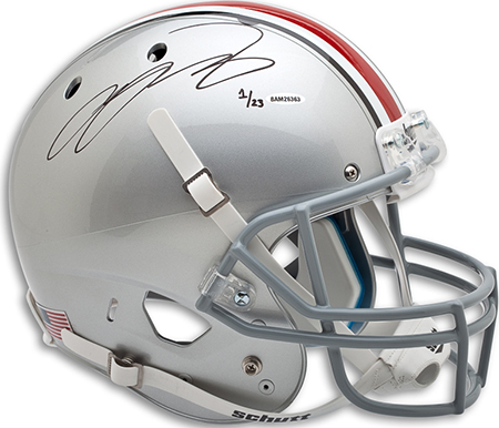 Upper-Deck-Ohio-State-Football-LeBron-James-Signed-Helmet-UDA