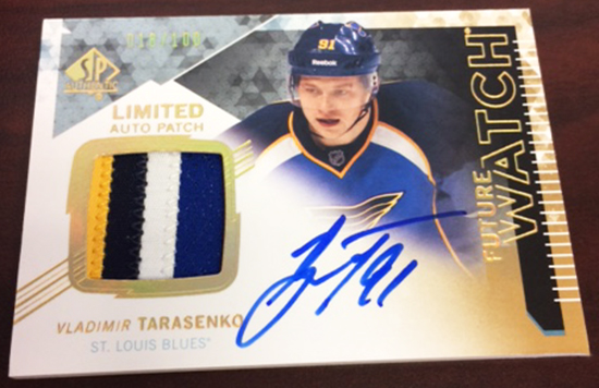 Upper-Deck-SP-Authentic-Future-Watch-Patch-Autograph-Vladimir-Tarasenko
