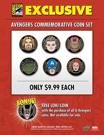 Comic-Con Upper Deck Avengers Exclusive Coins