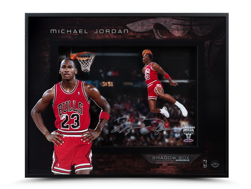 Michael Jordan Autographed ’88 Slam Dunk 16”x20” Shadow Box