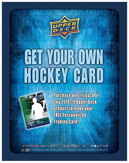 upper deck personalized trading card nhl draft 2019