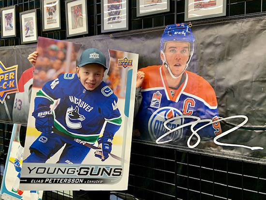 upper deck card artist kid owen hockey nhl fan engagement fun