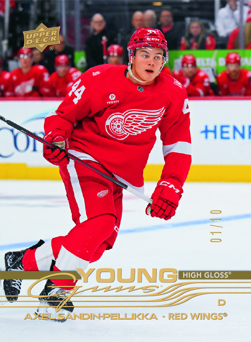 Young Guns High Gloss featuring Axel Sandin-Pellikka in 2025-26 Upper Deck Series 2