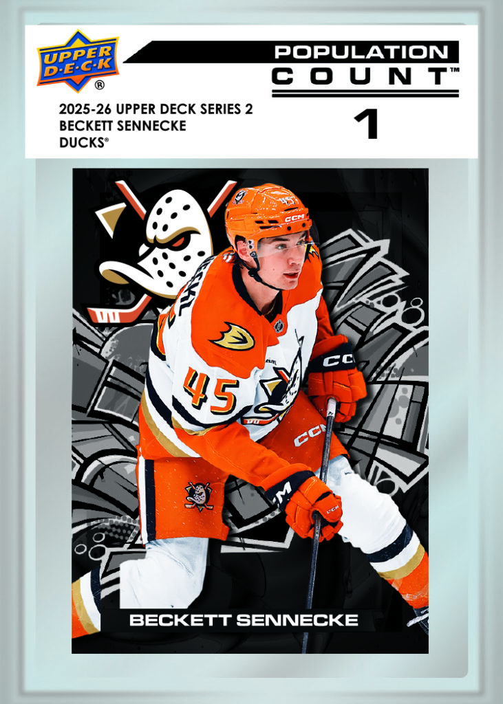 Population Count 1 featuring Beckett Sennecke in 2025-26 Upper Deck Series 2