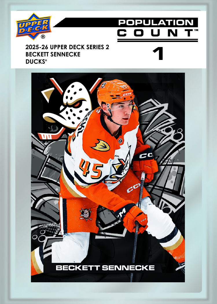 Population Count 1 featuring Beckett Sennecke in 2025-26 Upper Deck Series 2