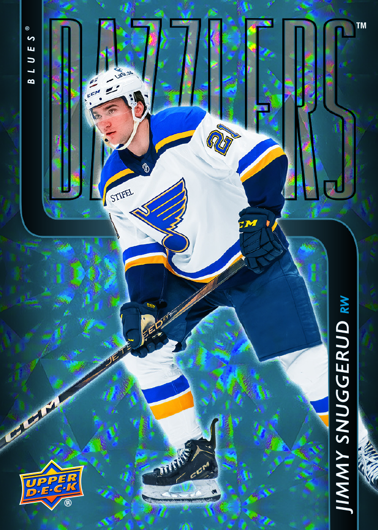 Dazzlers Blue featuring Jimmy Snuggerud in 2025-26 Upper Deck Series 2