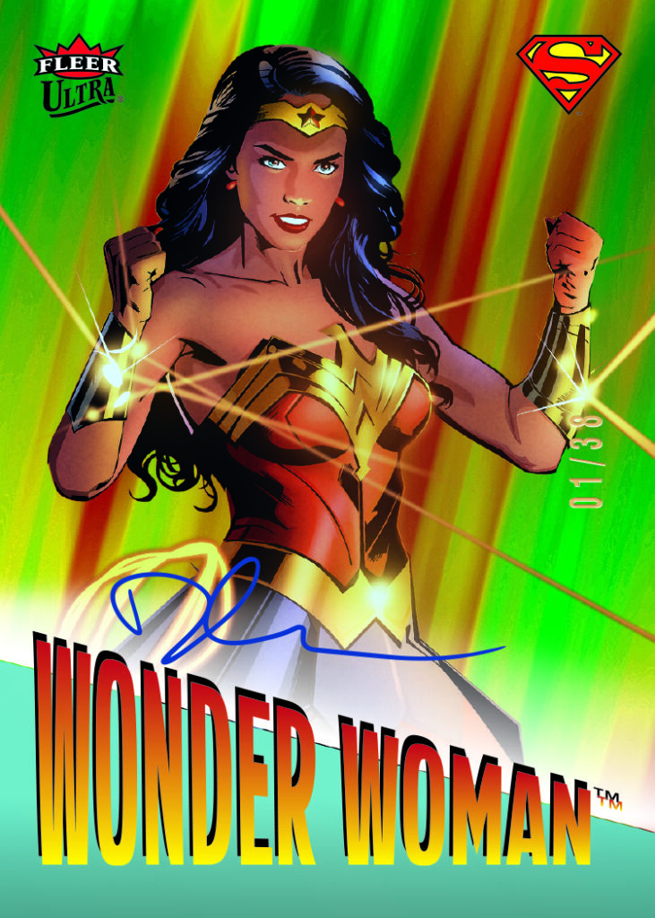 '95 Retro Color Autograph Card featuring Wonder Woman in Fleer Ultra Superman