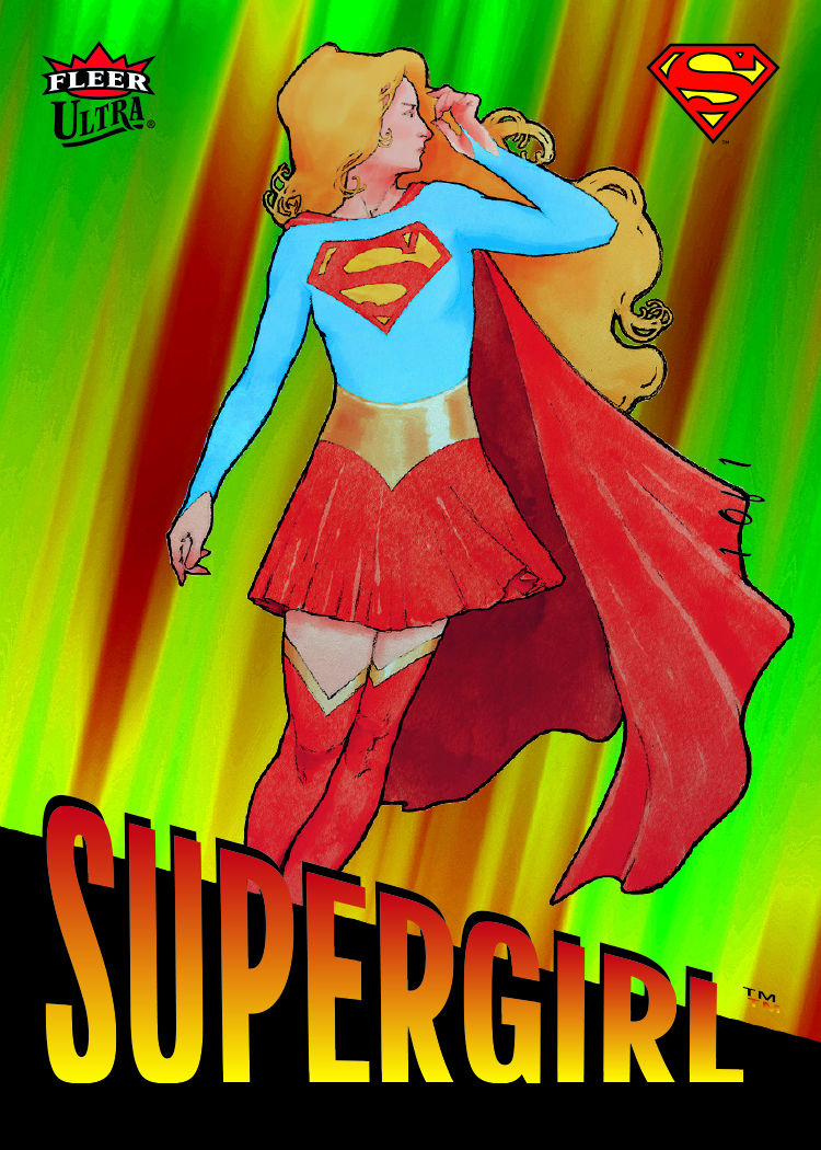 '95 Retro Color Black Card featuring Supergirl in Fleer Ultra Superman